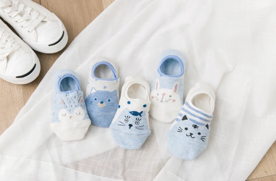 Animal Cartoon Pet Socks - 5 Pack-Pet supplies and goodies-www.Shopthatapp.com-PetWithMe