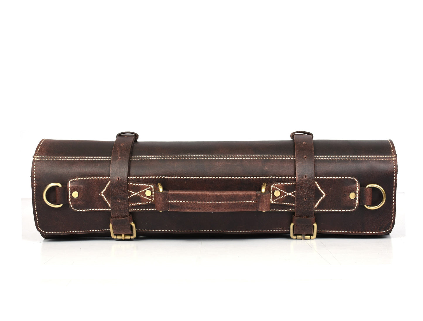Arizona Leather Knife Roll 10 Slot - Walnut Brown - www.Shopthatapp.com