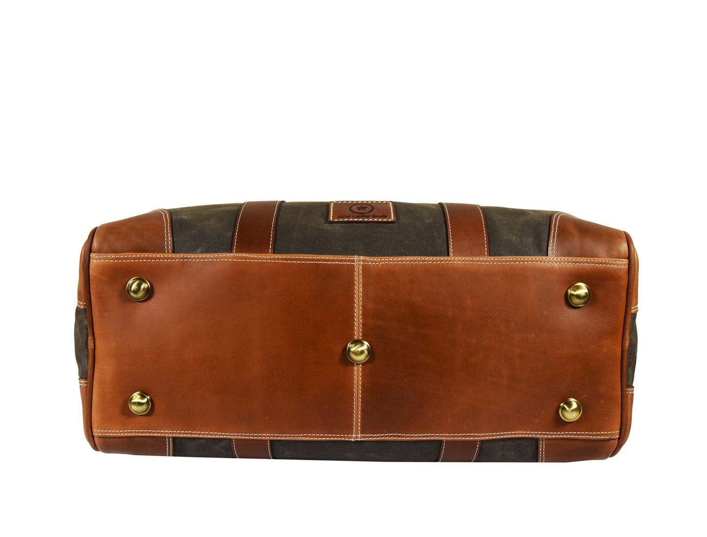 Asbestos Leather Canvas Duffel Bag - Steel Gray - www.Shopthatapp.com