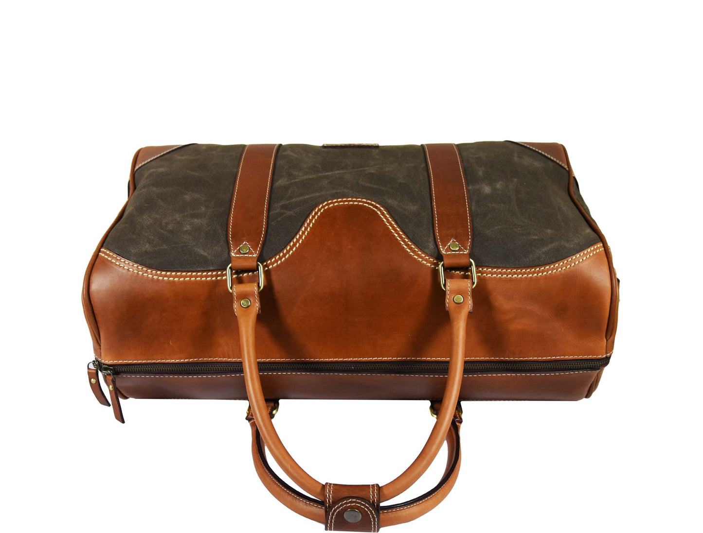 Asbestos Leather Canvas Duffel Bag - Steel Gray - www.Shopthatapp.com