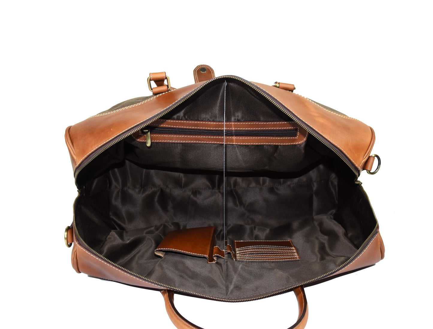 Asbestos Leather Canvas Duffel Bag - Steel Gray - www.Shopthatapp.com