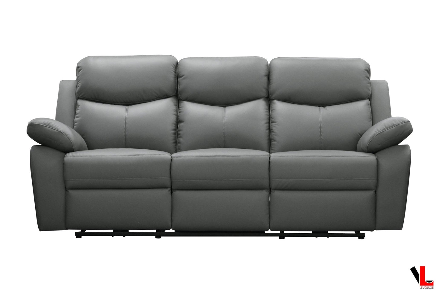Aveon 3 Piece Pillow Top Arm Reclining Sofa, Loveseat and Chair Set in Leather Match - Available in 2 Colours - www.Shopthatapp.com