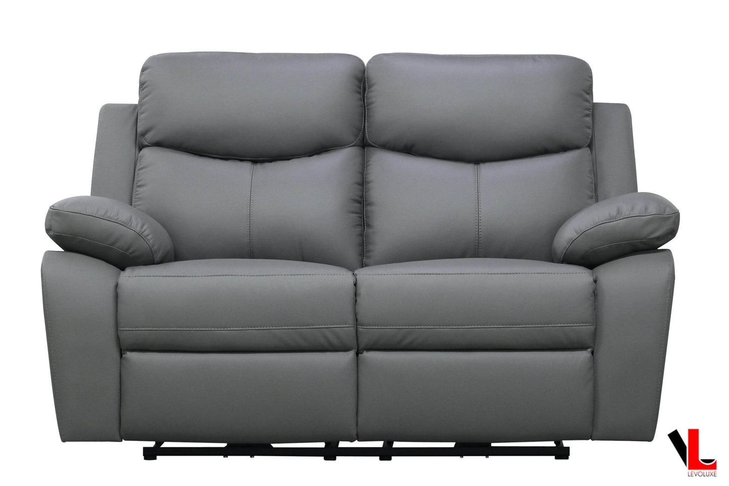 Aveon 3 Piece Pillow Top Arm Reclining Sofa, Loveseat and Chair Set in Leather Match - Available in 2 Colours - www.Shopthatapp.com