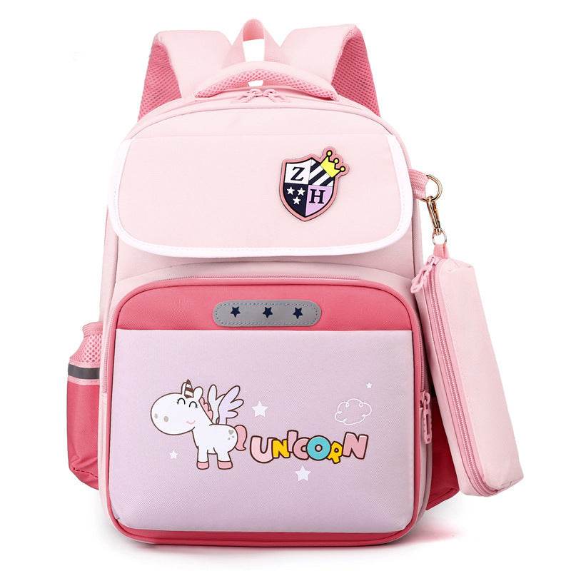 Primary School Large Capacity Spine Supportive Canvas Backpack for school - www.Shopthatapp.com