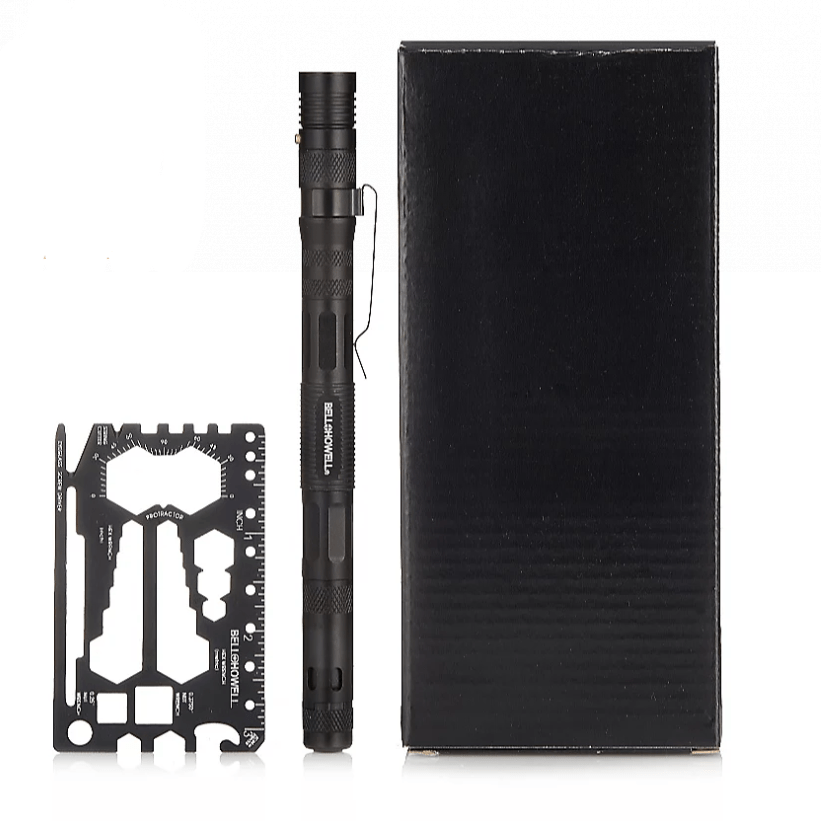 Multi Functional Tac Pen 9 in 1 High Grade Aluminium With Wallet Tool Card - www.Shopthatapp.com