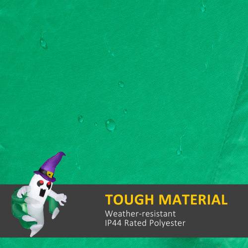 Outsunny 4ft Inflatable Halloween Decoration, Lighted Window Sticker Ghost In Hat, Blow Up Outdoor LED Yard Display, Waterproof - www.Shopthatapp.com