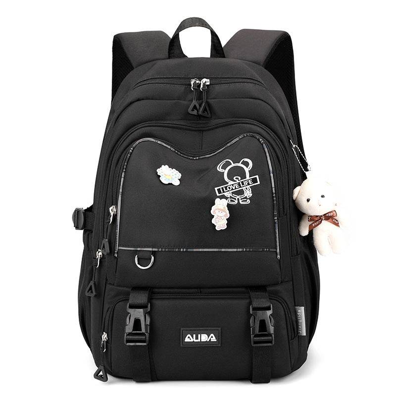 Large Capacity Lightweight Spine-protective Girls Backpack - www.Shopthatapp.com