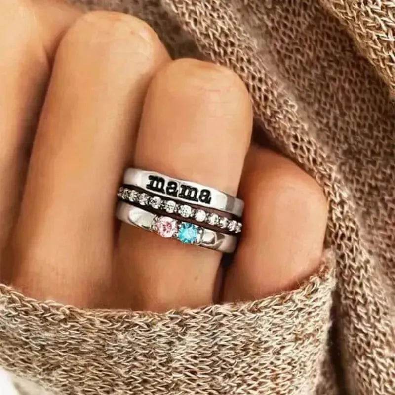 December Birthstone Mother's Day Ring - www.Shopthatapp.com