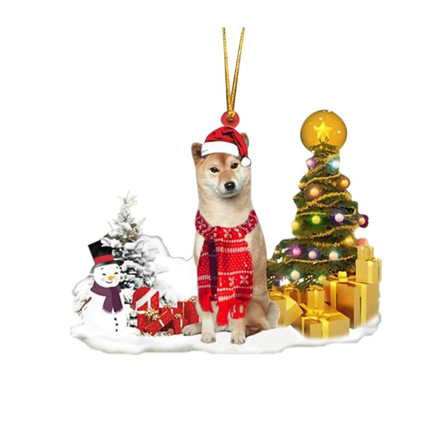 Christmas Family Puppies Decorate Trees With Lights - www.Shopthatapp.com