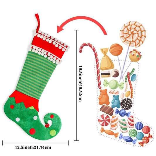 Fashion Simple Christmas Stockings Christmas Elf Decoration - www.Shopthatapp.com