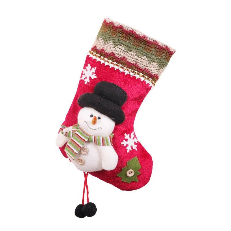 Christmas Stockings Gift Bag Flannel Small Size Hanging Decorations - www.Shopthatapp.com