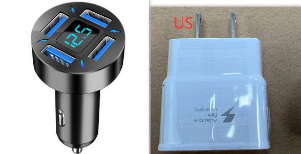 Four-port Car Charger 4USB Car Charger - www.Shopthatapp.com