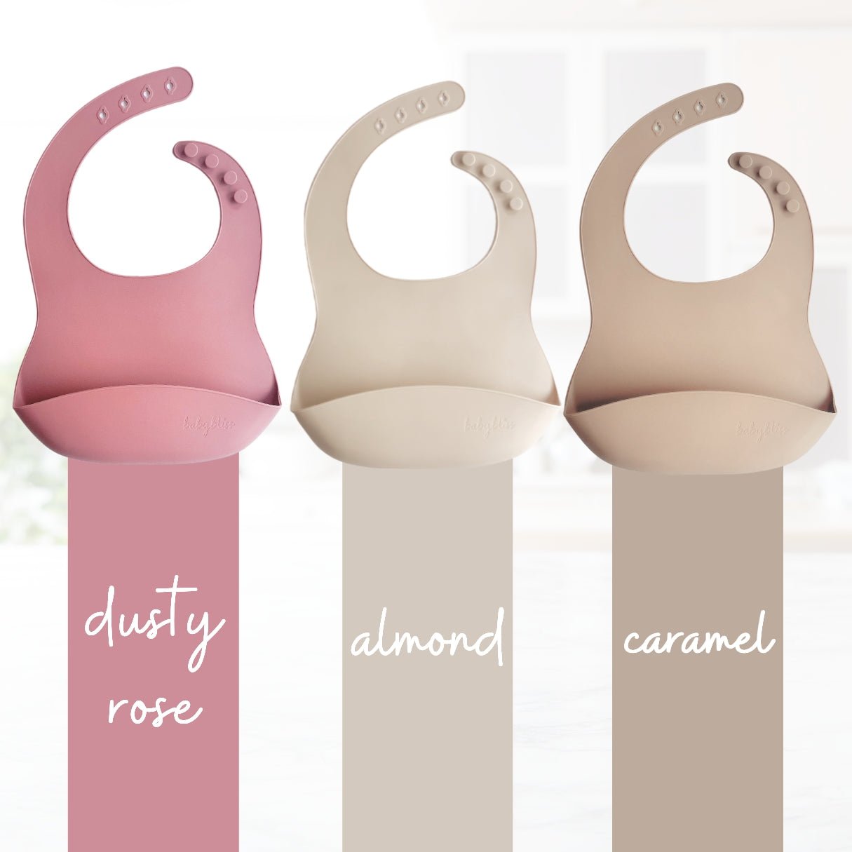 Bavoirs en silicone - Lot de 3