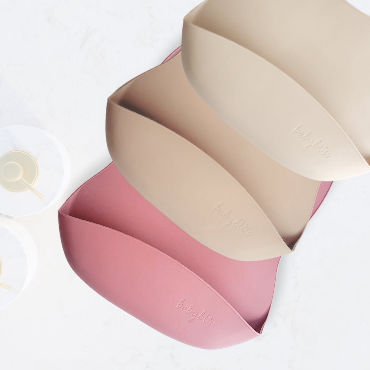 Bavoirs en silicone - Lot de 3