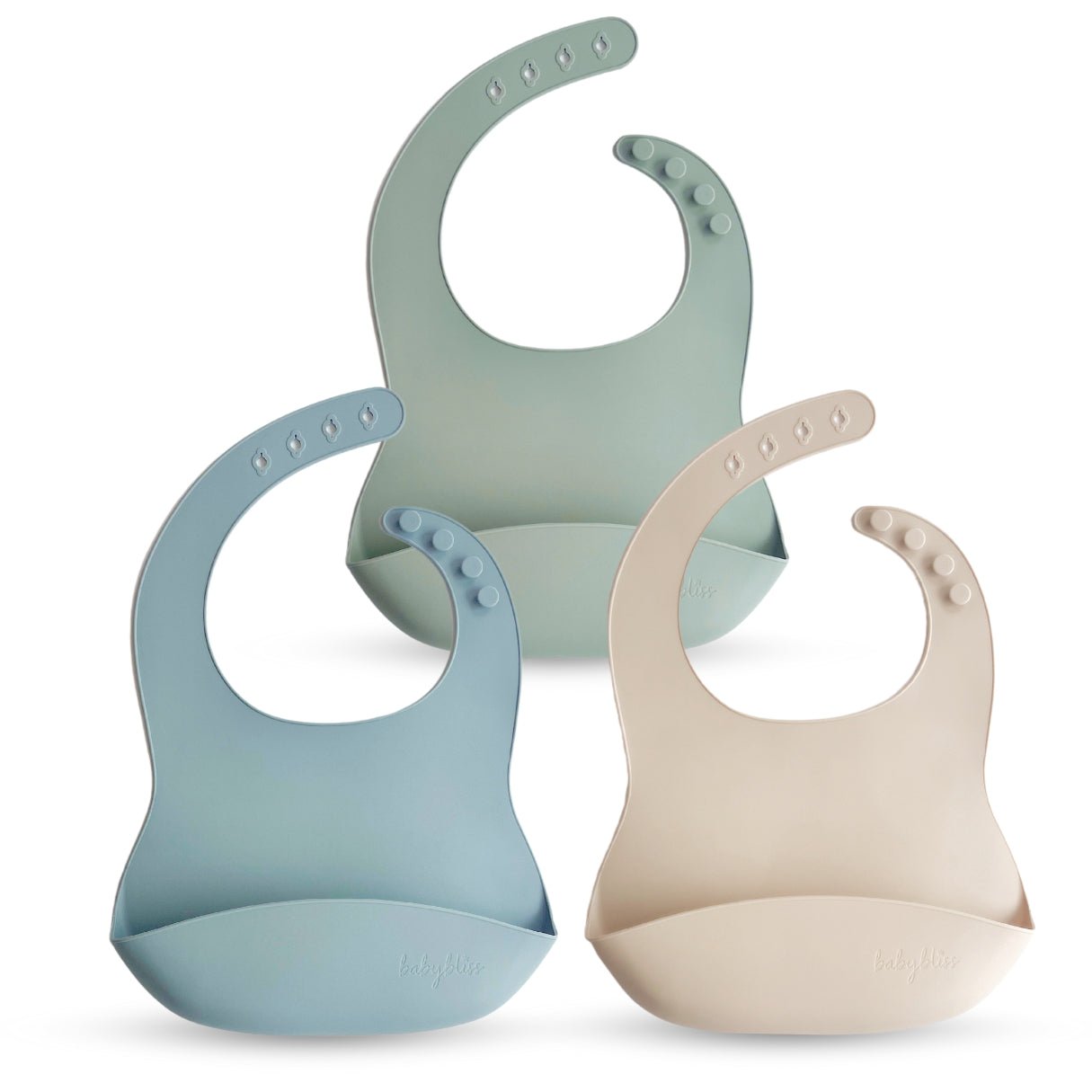 Bavoirs en silicone - Lot de 3