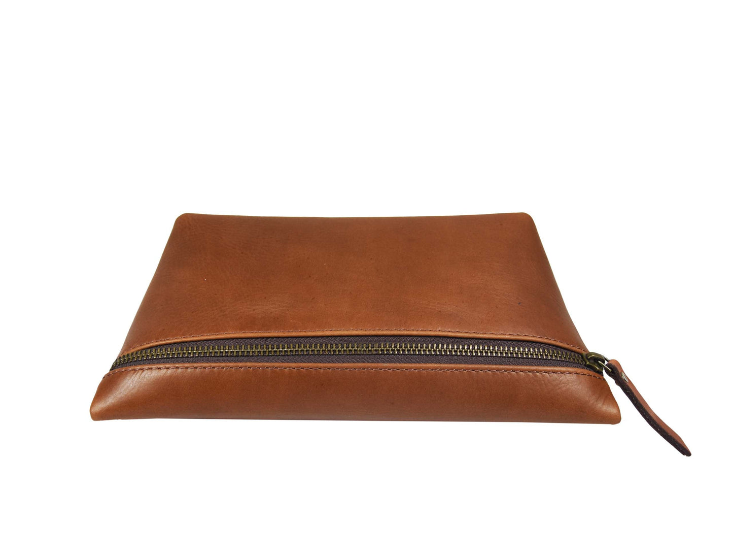 Belleza Leather Makeup Bag - Saddle - www.Shopthatapp.com