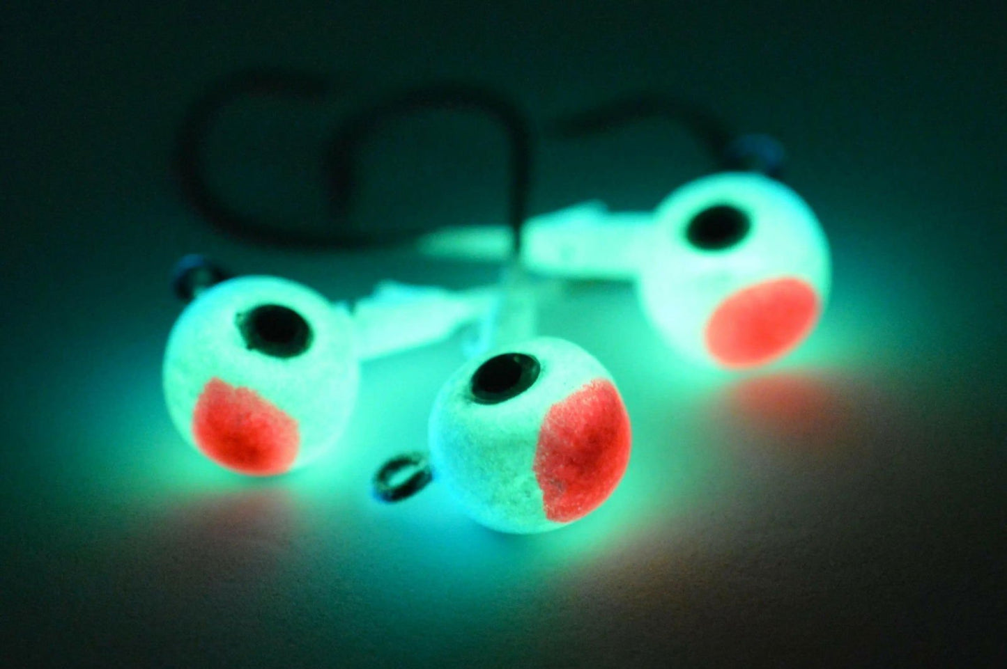 Big Sky Titan 3/8oz Heavy Duty Jig Heads Glow 3/pack - www.Shopthatapp.com