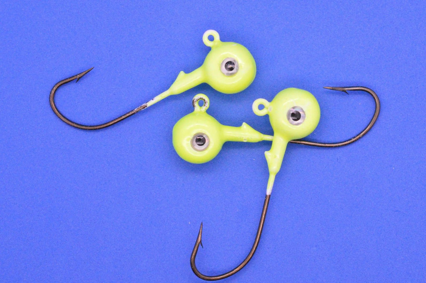 Big Sky Titan 3/8oz Heavy Duty Jig Heads Glow 3/pack - www.Shopthatapp.com