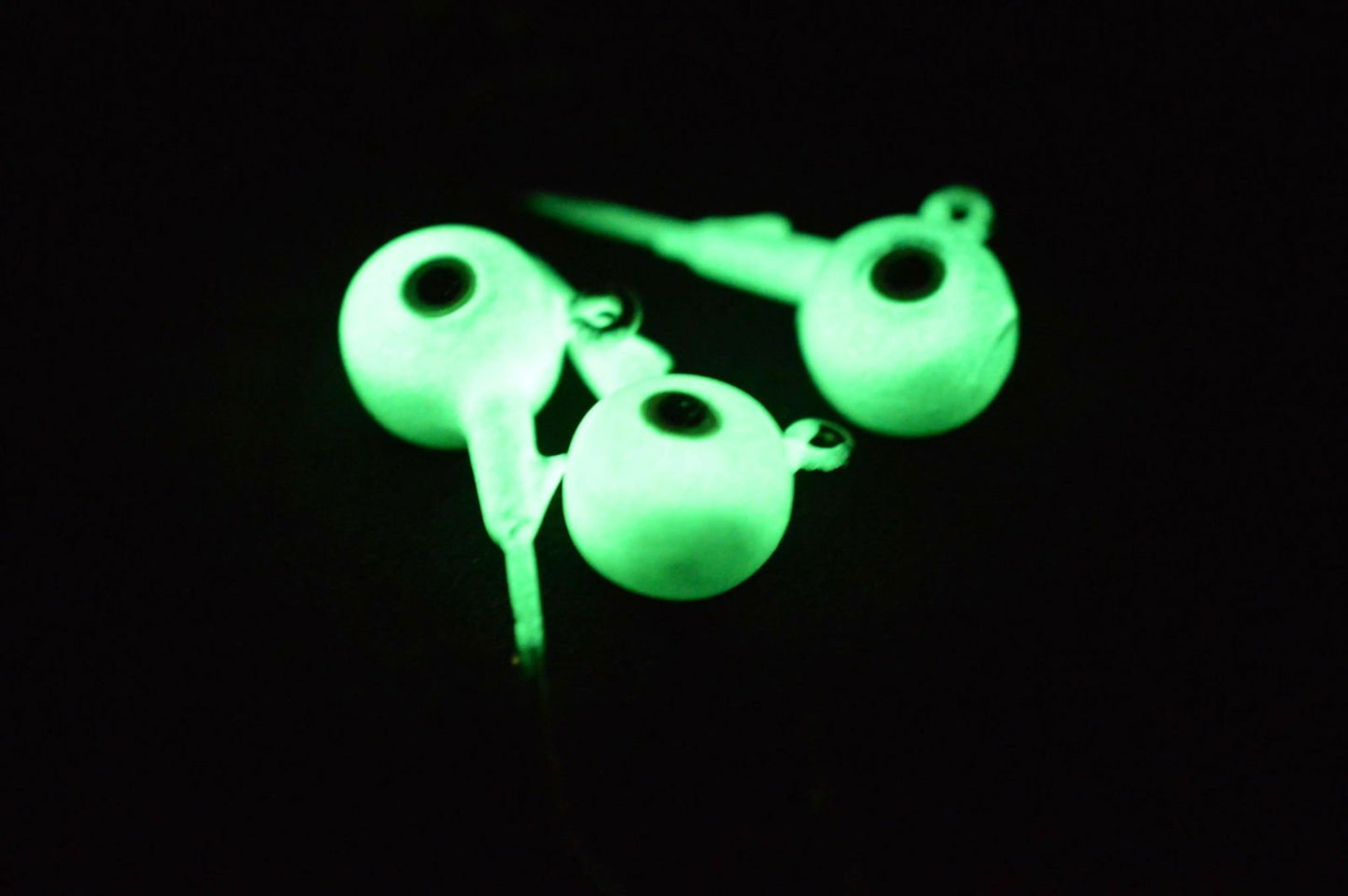 Big Sky Titan 3/8oz Heavy Duty Jig Heads Glow 3/pack - www.Shopthatapp.com