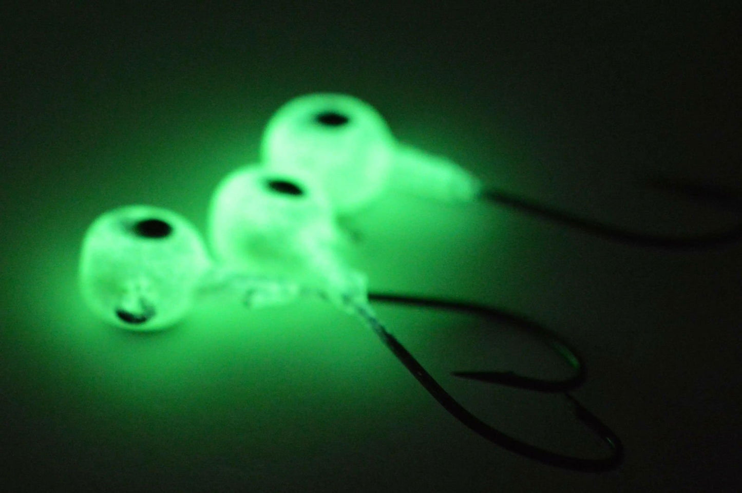 Big Sky Titan 3/8oz Heavy Duty Jig Heads Glow 3/pack - www.Shopthatapp.com