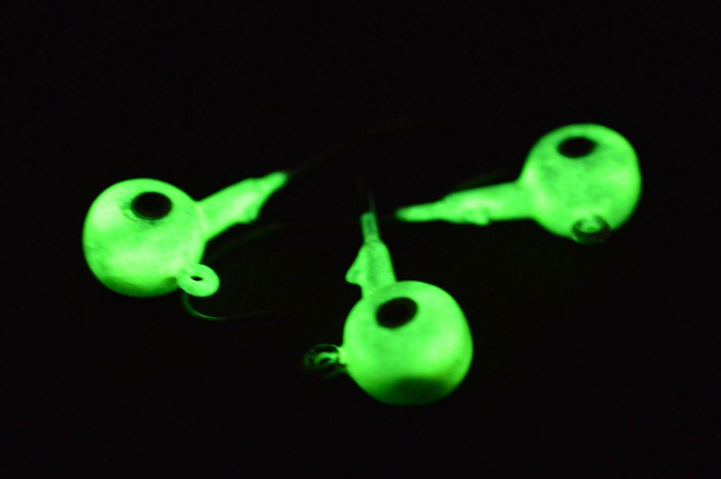 Big Sky Titan 3/8oz Heavy Duty Jig Heads Glow 3/pack - www.Shopthatapp.com