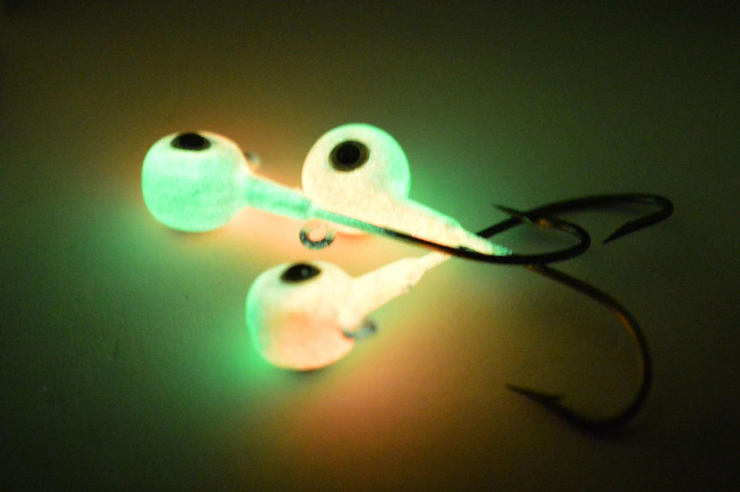 Big Sky Titan 3/8oz Heavy Duty Jig Heads Glow 3/pack - www.Shopthatapp.com