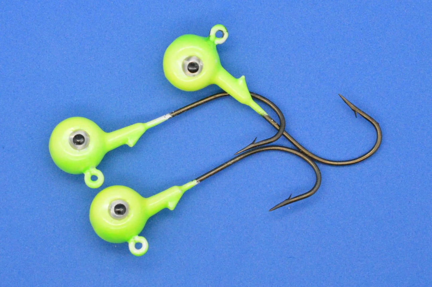 Big Sky Titan 3/8oz Heavy Duty Jig Heads Glow 3/pack - www.Shopthatapp.com