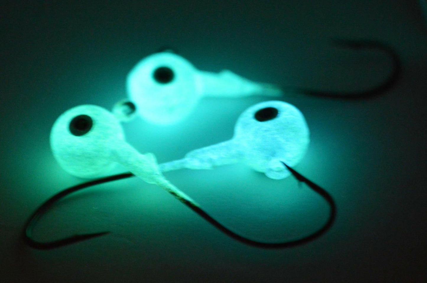 Big Sky Titan 3/8oz Heavy Duty Jig Heads Glow 3/pack - www.Shopthatapp.com