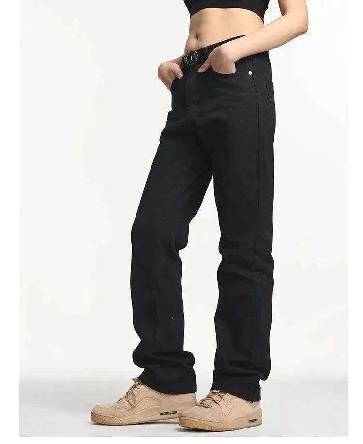 Black All-matching Straight All-matching Jeans - www.Shopthatapp.com