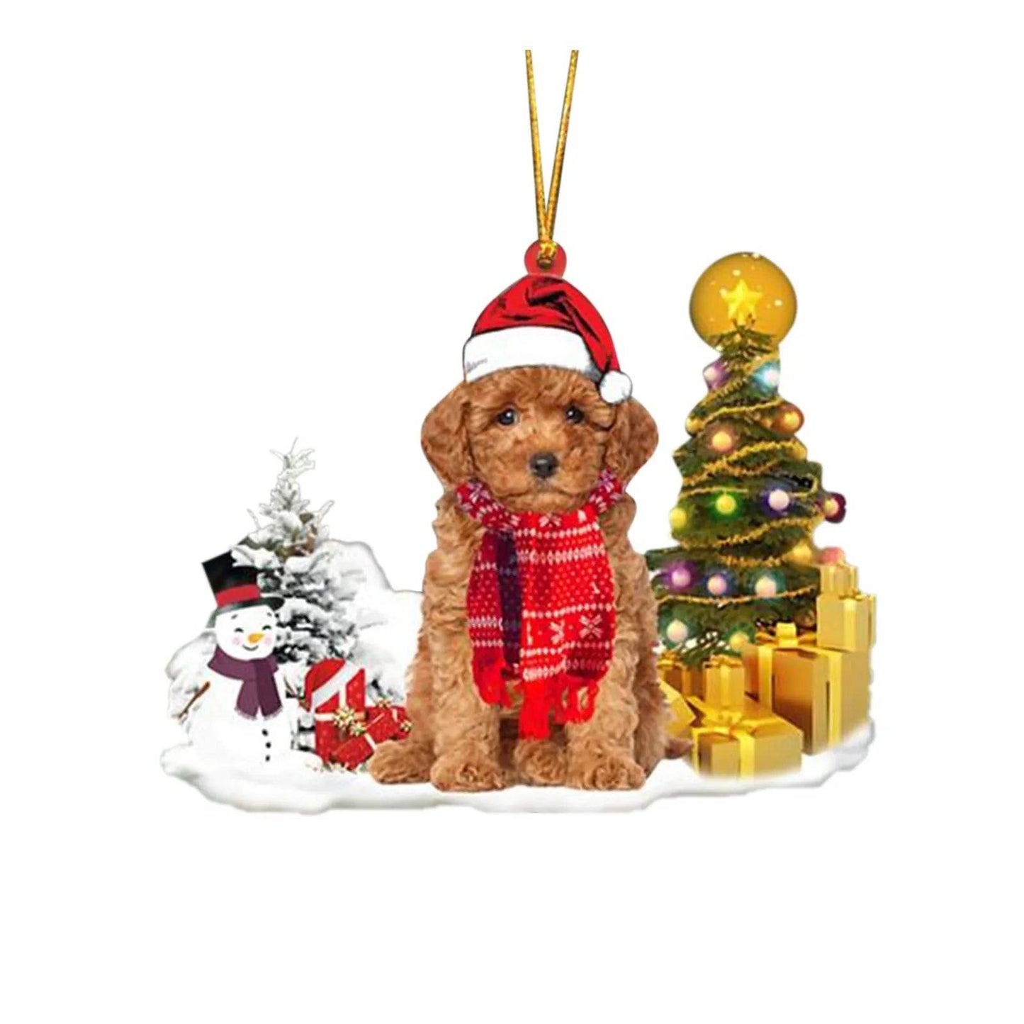 Christmas Family Puppies Decorate Trees With Lights - www.Shopthatapp.com
