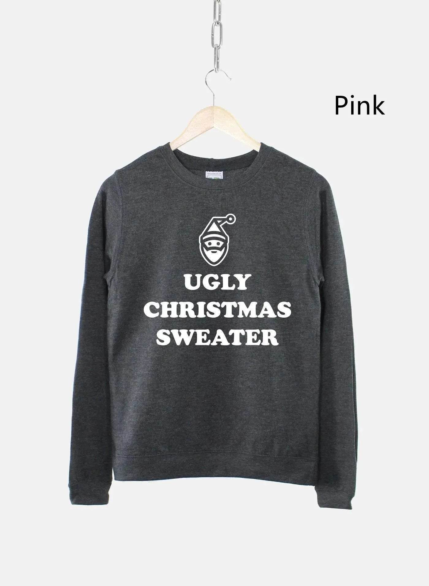 Women's Ugly Christmas Sweater Sweatshirt Bah Humbug Funny - www.Shopthatapp.com
