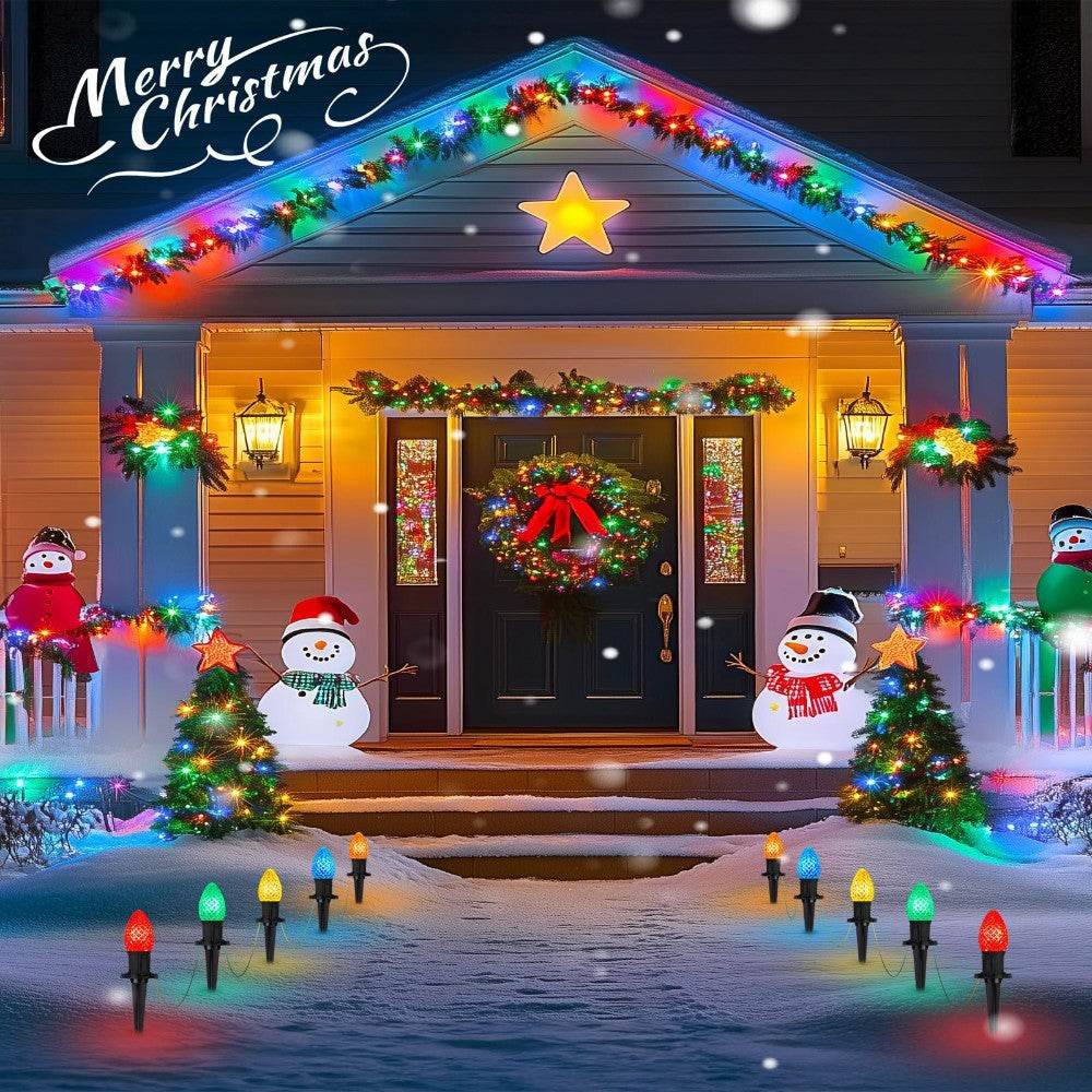 Christmas Solar C9 Strawberry Floor Plug Multicolored Rope String Lights 20pcs - www.Shopthatapp.com