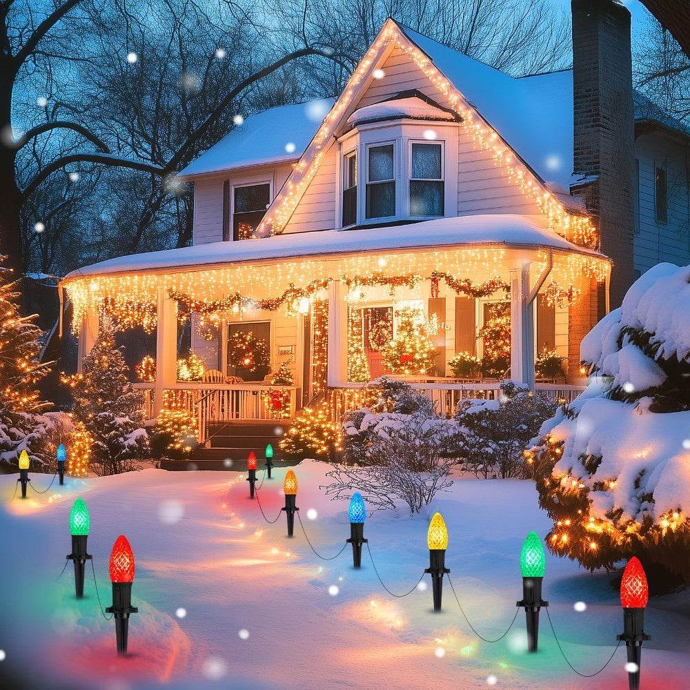 Christmas Solar C9 Strawberry Floor Plug Multicolored Rope String Lights 20pcs - www.Shopthatapp.com