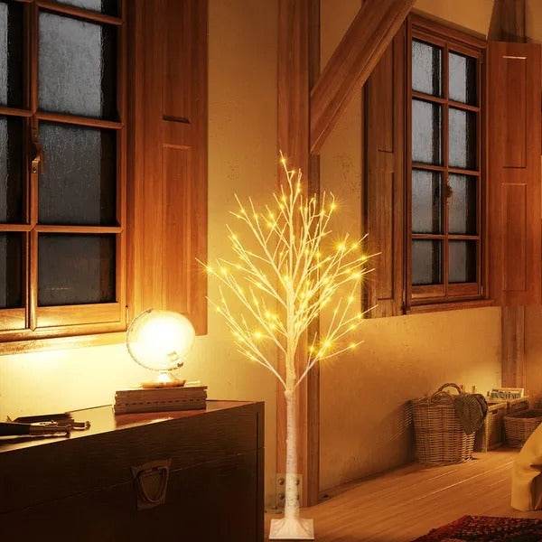 4FT Snowflake Christmas Tree With 48 LED Lamp Artificial Snowflake Pine Tree Home Decoration For Holiday - www.Shopthatapp.com