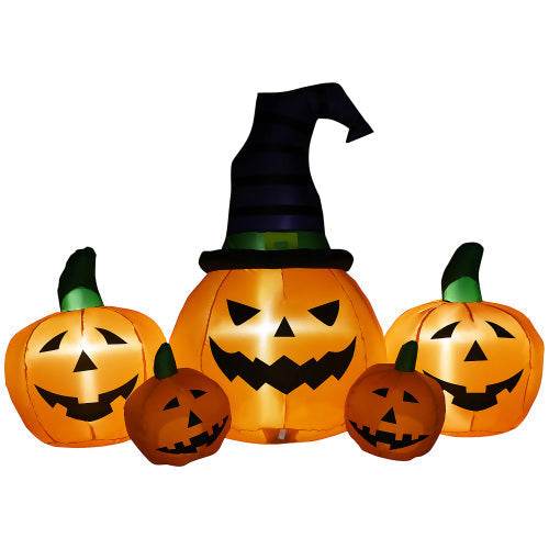 Outsunny 73L Inflatable Halloween Decoration,5 Pumpkin, Blow Up Outdoor LED Yard Display, Waterproof - www.Shopthatapp.com