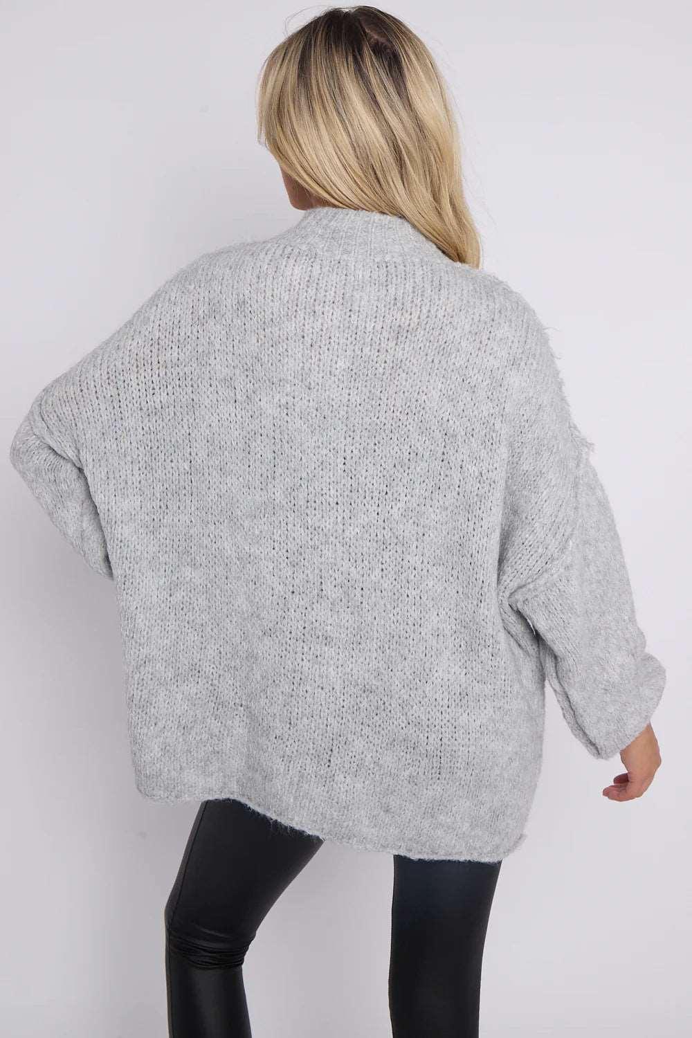 Pull à manches bouffantes et boutons Calista