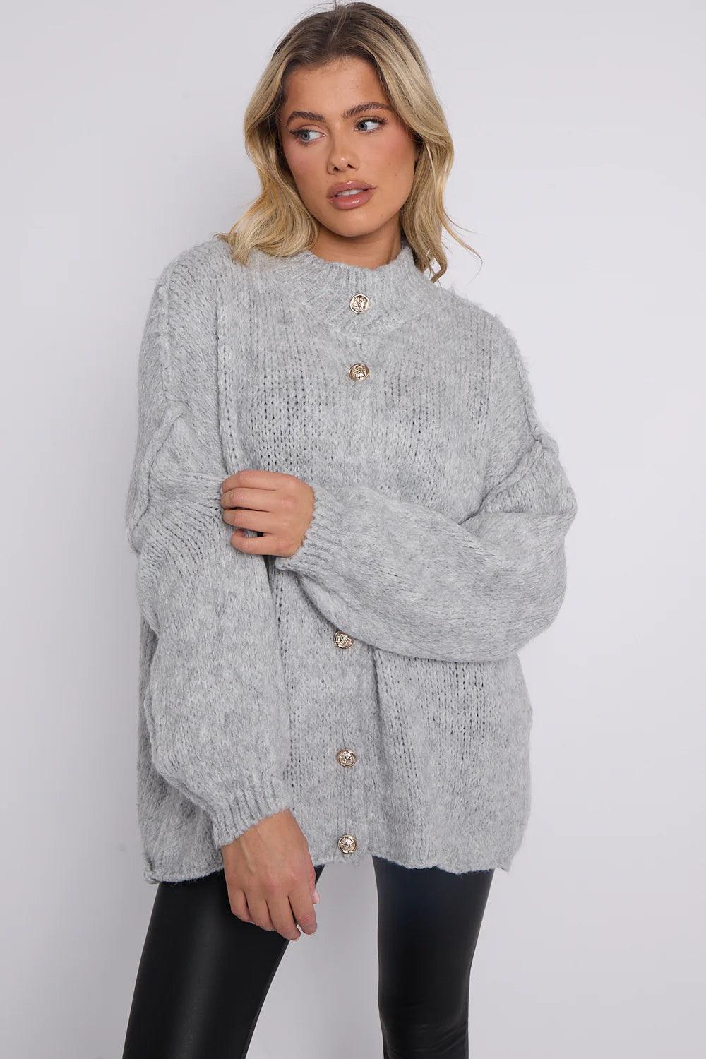 Pull à manches bouffantes et boutons Calista