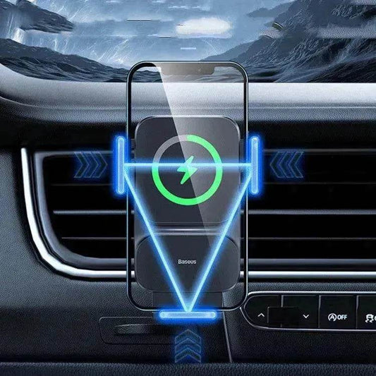 Car Mobile Phone Holder Wireless Charger - www.Shopthatapp.com