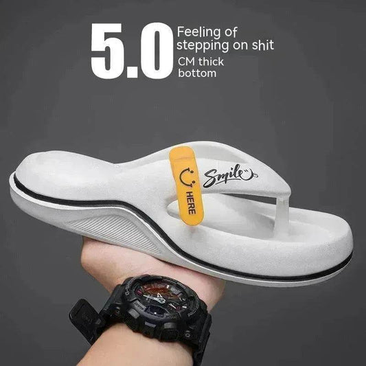 Casual Flip Flops Men's Outer Wear Plus Size All-matching Beach Shoes Men's Slippers - www.Shopthatapp.com
