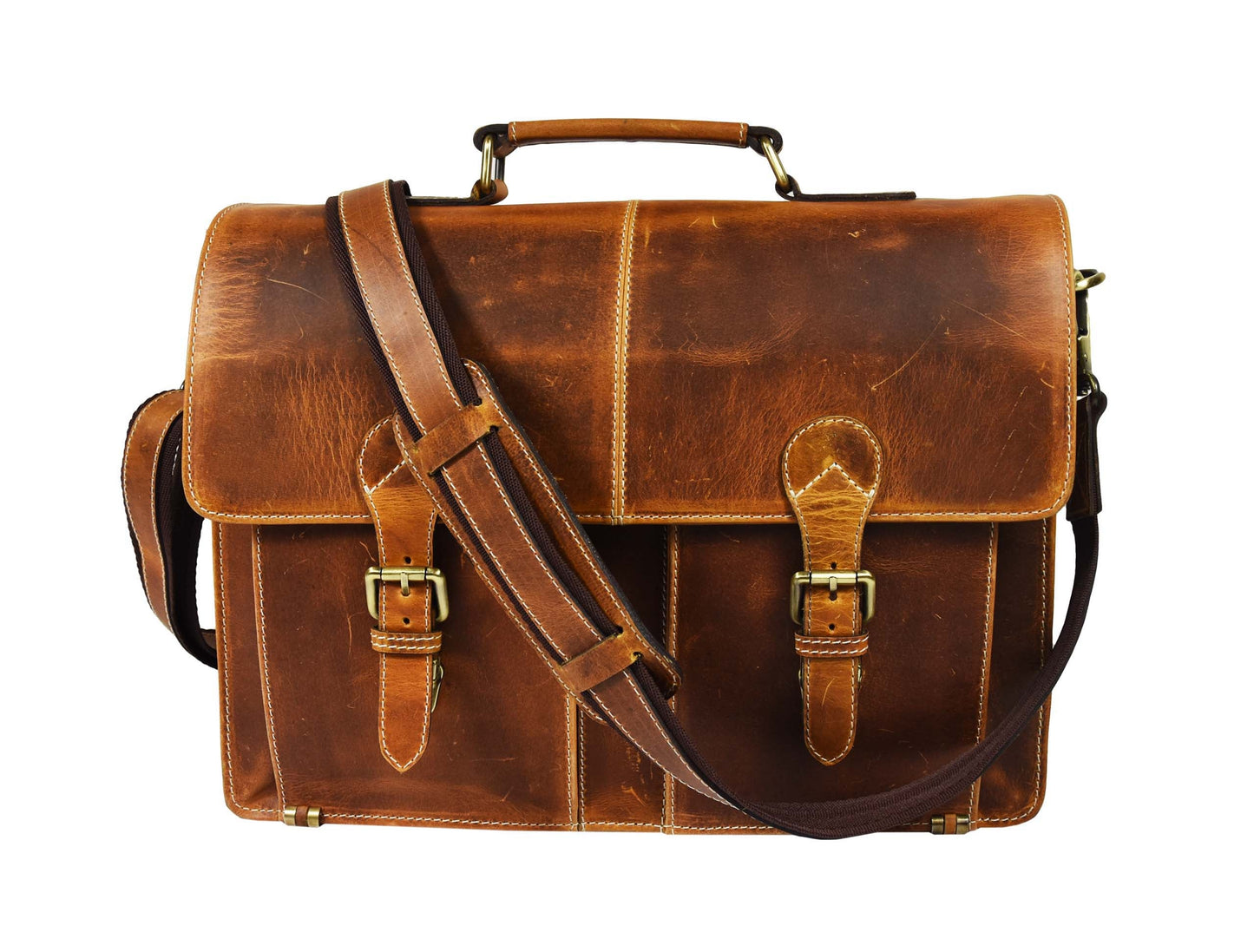 Cavendish Leather Office Bag - Caramel Brown - www.Shopthatapp.com