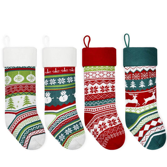 Christmas Stockings Candy Knitted Bag Wool - www.Shopthatapp.com