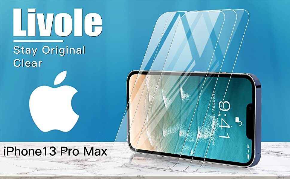 Screen protector for iPhone 14 Plus & iPhone 13/15 Pro Max Tempered Glass 3 pack - www.Shopthatapp.com