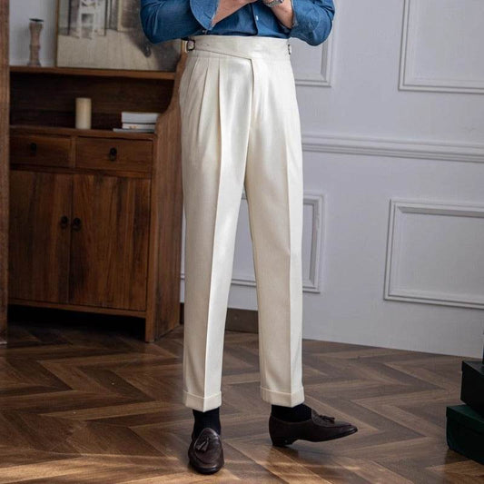 High Waist Straight leg British Business Office Work trouser for men - www.Shopthatapp.com