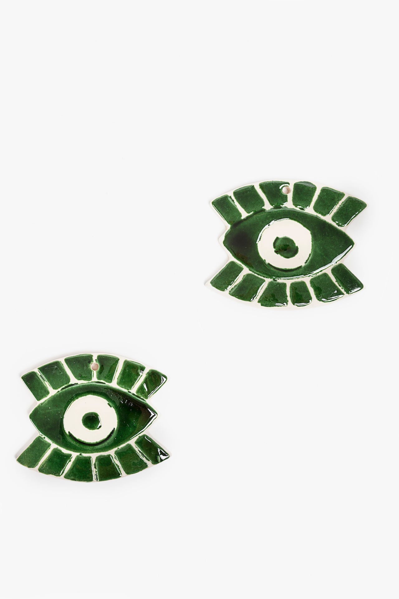 Ceramic Wall Ornament Set of 4- Deep Green - www.Shopthatapp.com