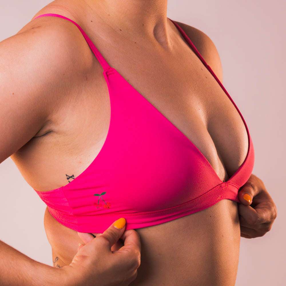 Ultra Smooth Triangle Bralette-Him and her Swimwear-www.Shopthatapp.com-Cheeky Cherry
