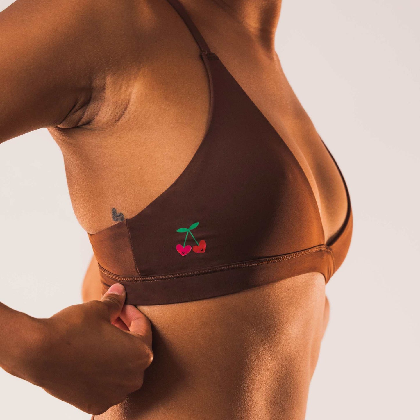 Cheeky Cherry Ultra Smooth Triangle Bralette Swimwear - www.Shopthatapp.com