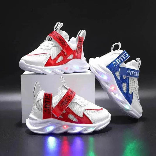 Children's Alphabet Webbing Mesh Breathable Kids Luminous Shoes Casual Sports Shoes - www.Shopthatapp.com