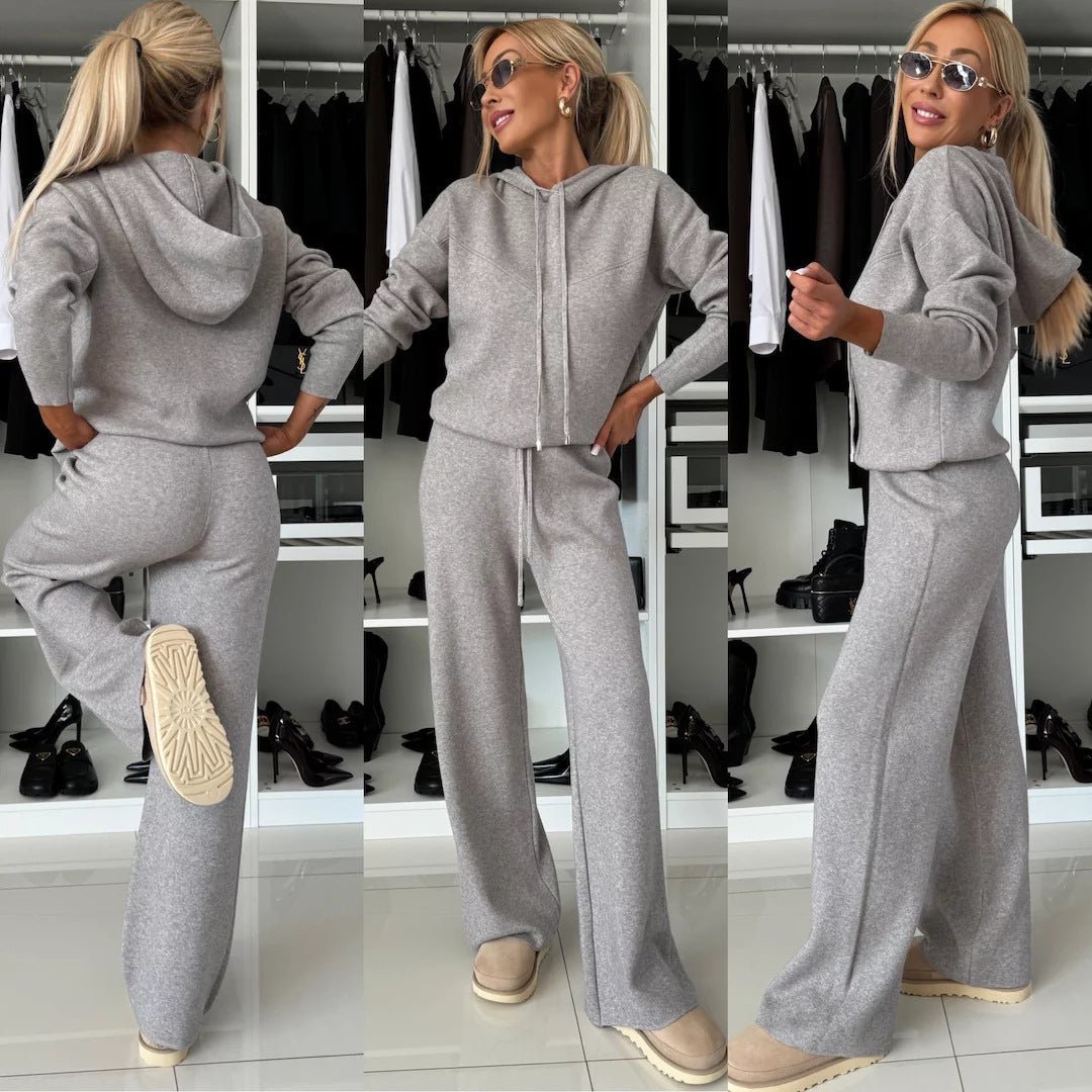Ensemble sweat-shirt à capuche et manches longues Cila avec pantalon large