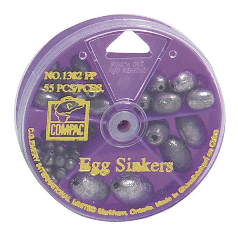 COMPAC Egg Sinker Dial Pack Assortment 55pcs - www.Shopthatapp.com