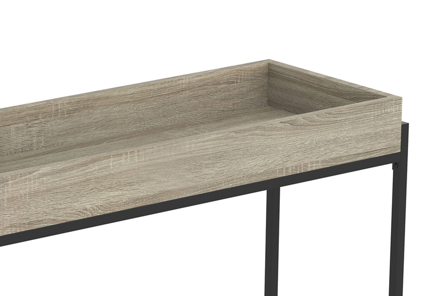 Console de canapé avec plateau taupe foncé